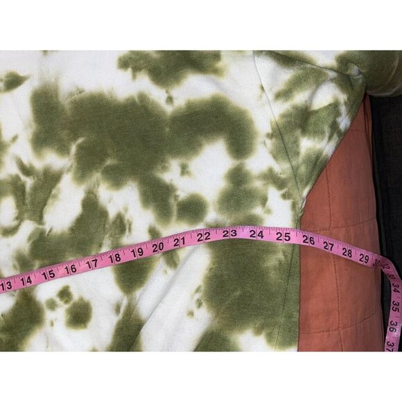 Free People Intimately Kelly Washed Green Tie Dye Sweatshirt Top S - Picture 6 of 8